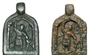 Никита бесогон - cвятой мученик Никита, изгоняющий беса, на крестах и иконках из Твери